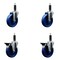 Service Caster 5'' Solid Poly Wheel Swivel 1'' Expanding Stem Caster Set 2 Brakes, 4PK SCC-EX20S514-SPUS-2-PLB-2-1 - alternate 1